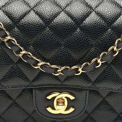 Chanel Caviar Quilted Medium Double Flap Black 8 of 10