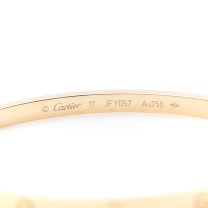Cartier 18K Yellow Gold Small LOVE Bracelet 17 5 of 7