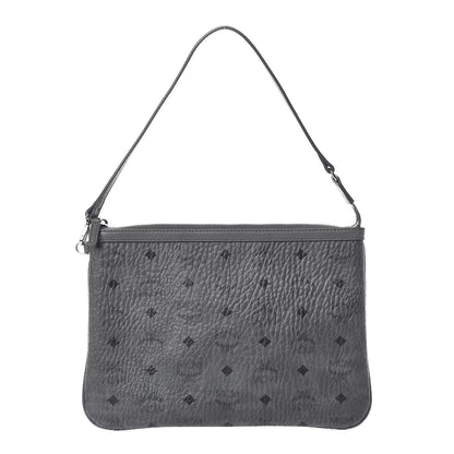 MCM Visetos Liz Shopper Tote Pouch Phantom Grey 1 of 14