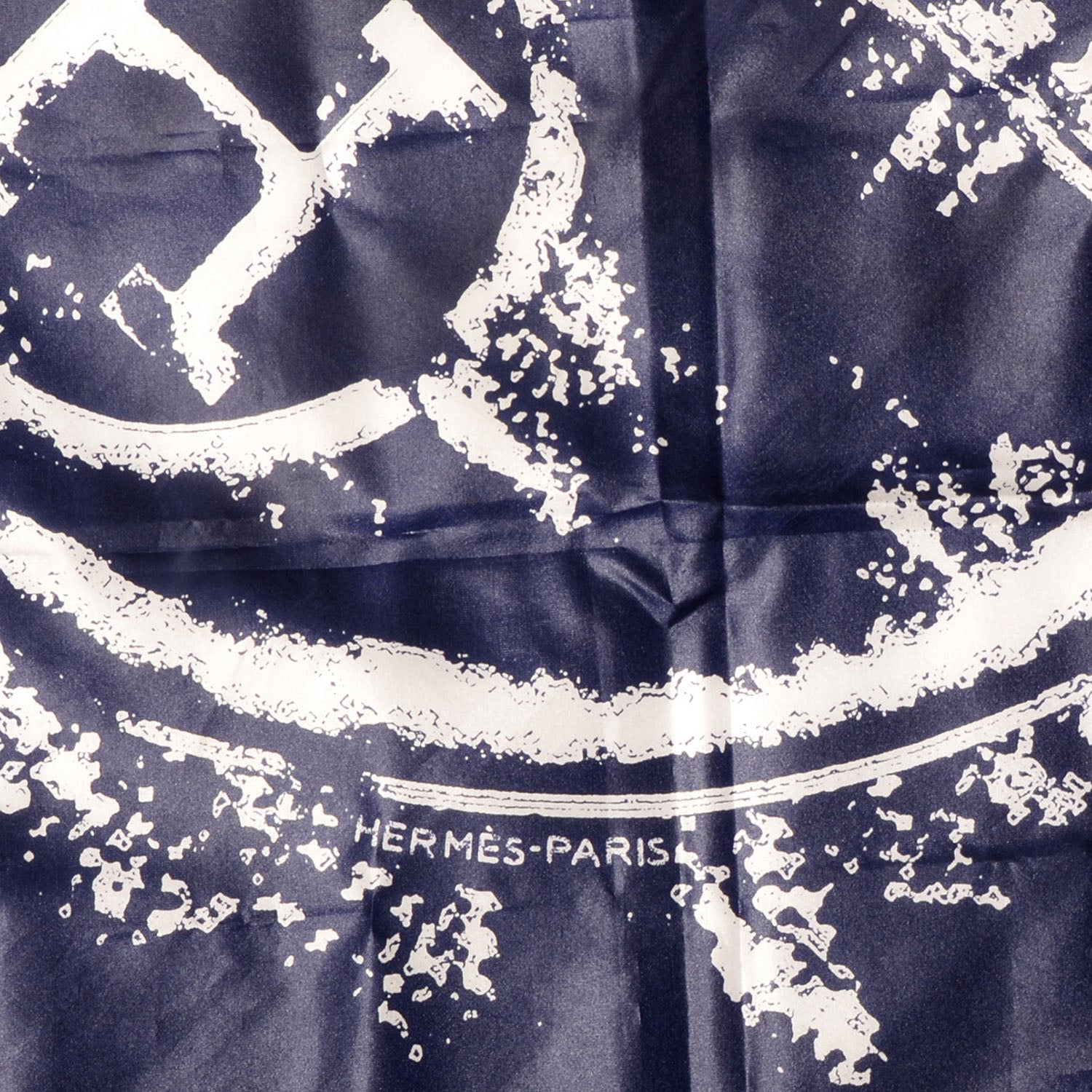 Hermes Silk Ex-Libris Globe Trotter Scarf 70 Navy 3 of 5