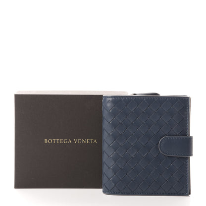 Bottega Veneta Nappa Intrecciato Mini Wallet Dark Blue 7 of 7