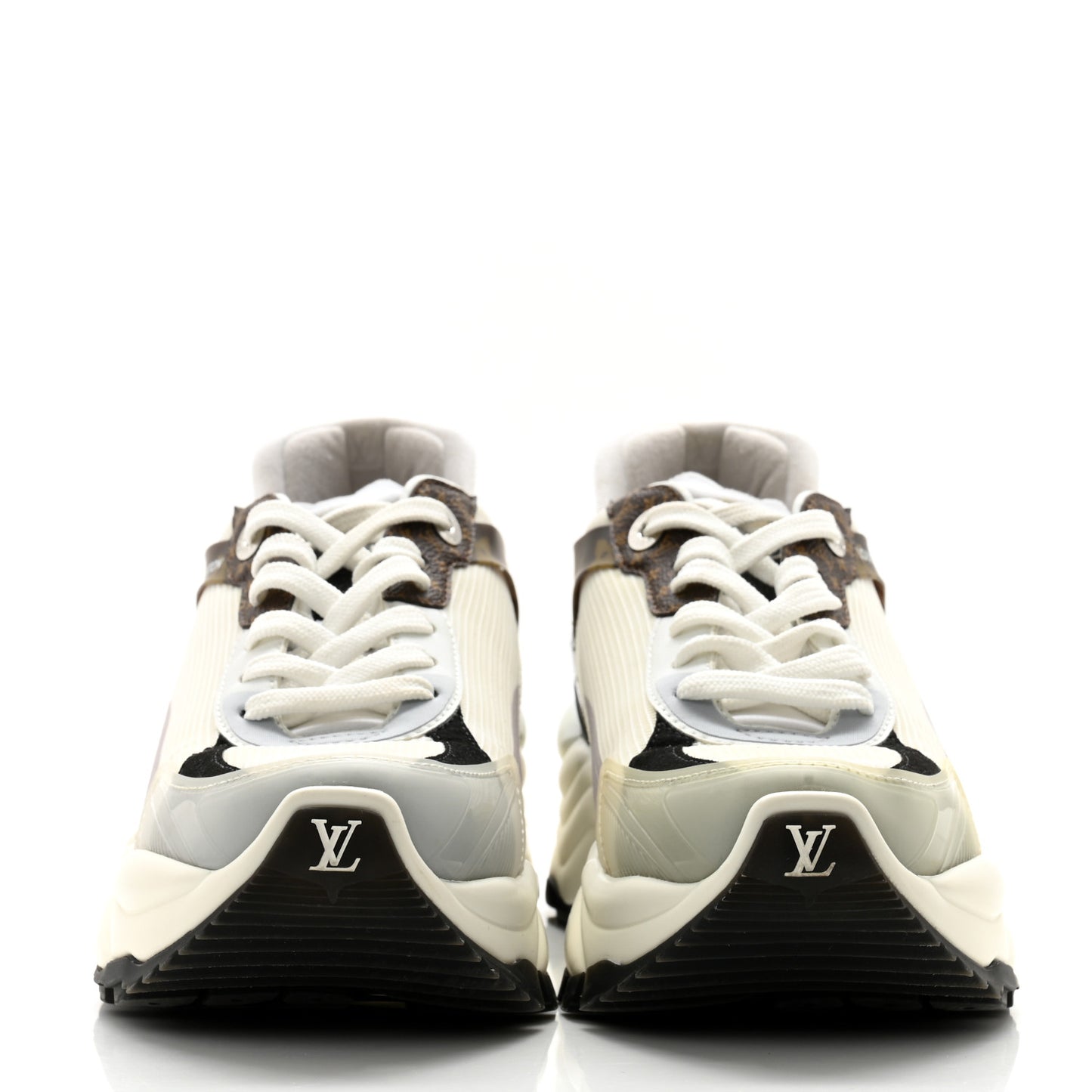 Monogram Calfskin Run 55 Sneakers 38.5 White