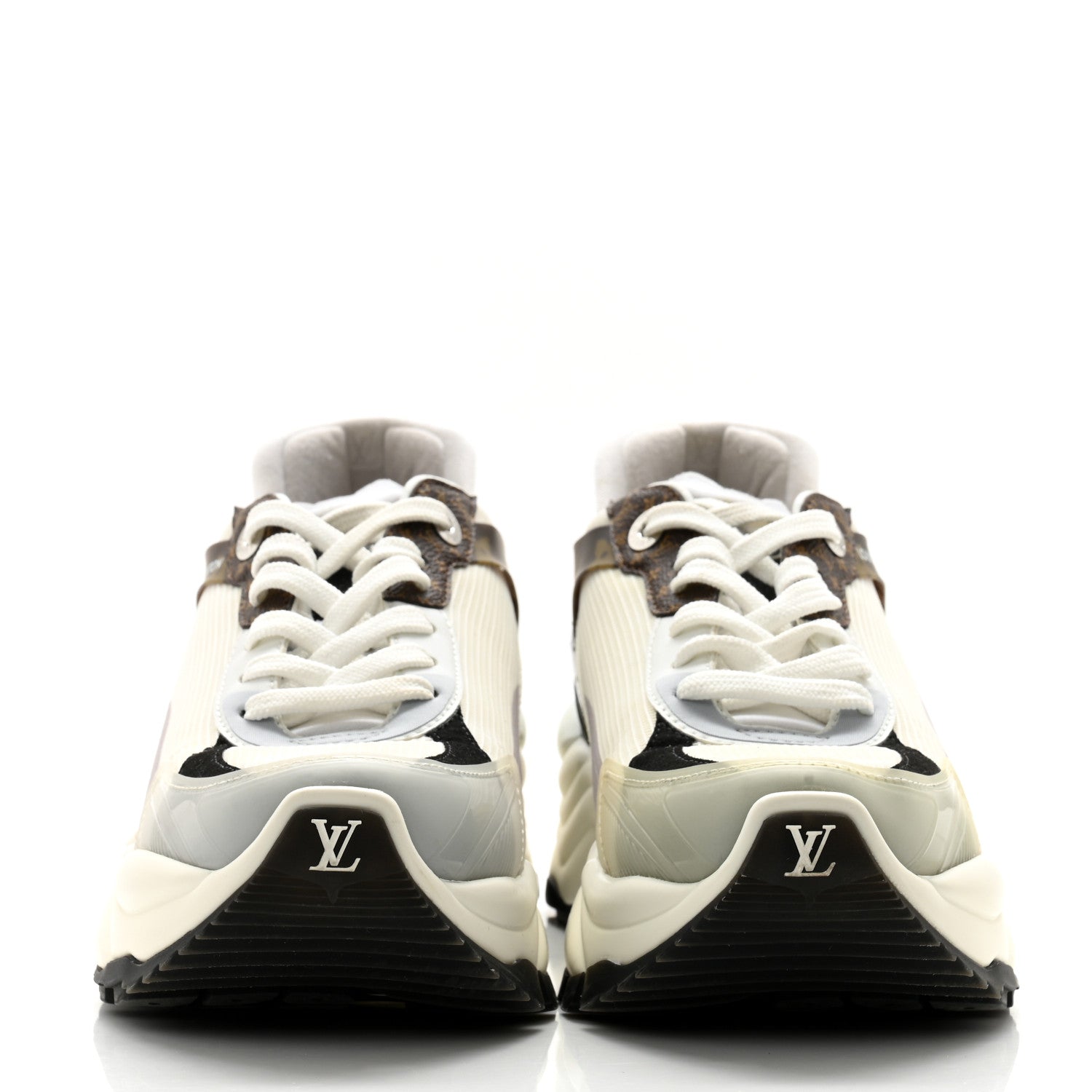 Louis Vuitton Monogram Calfskin Run 55 Sneakers 38.5 White 2 of 11