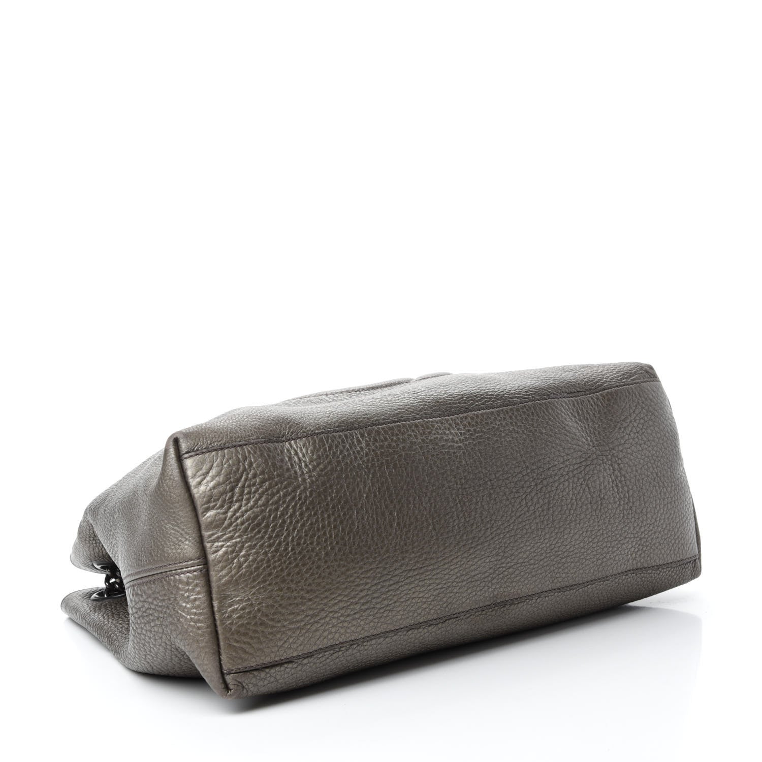 Gucci Metallic Pebbled Calfskin Medium Soho Chain Shoulder Bag Sasso 4 of 17
