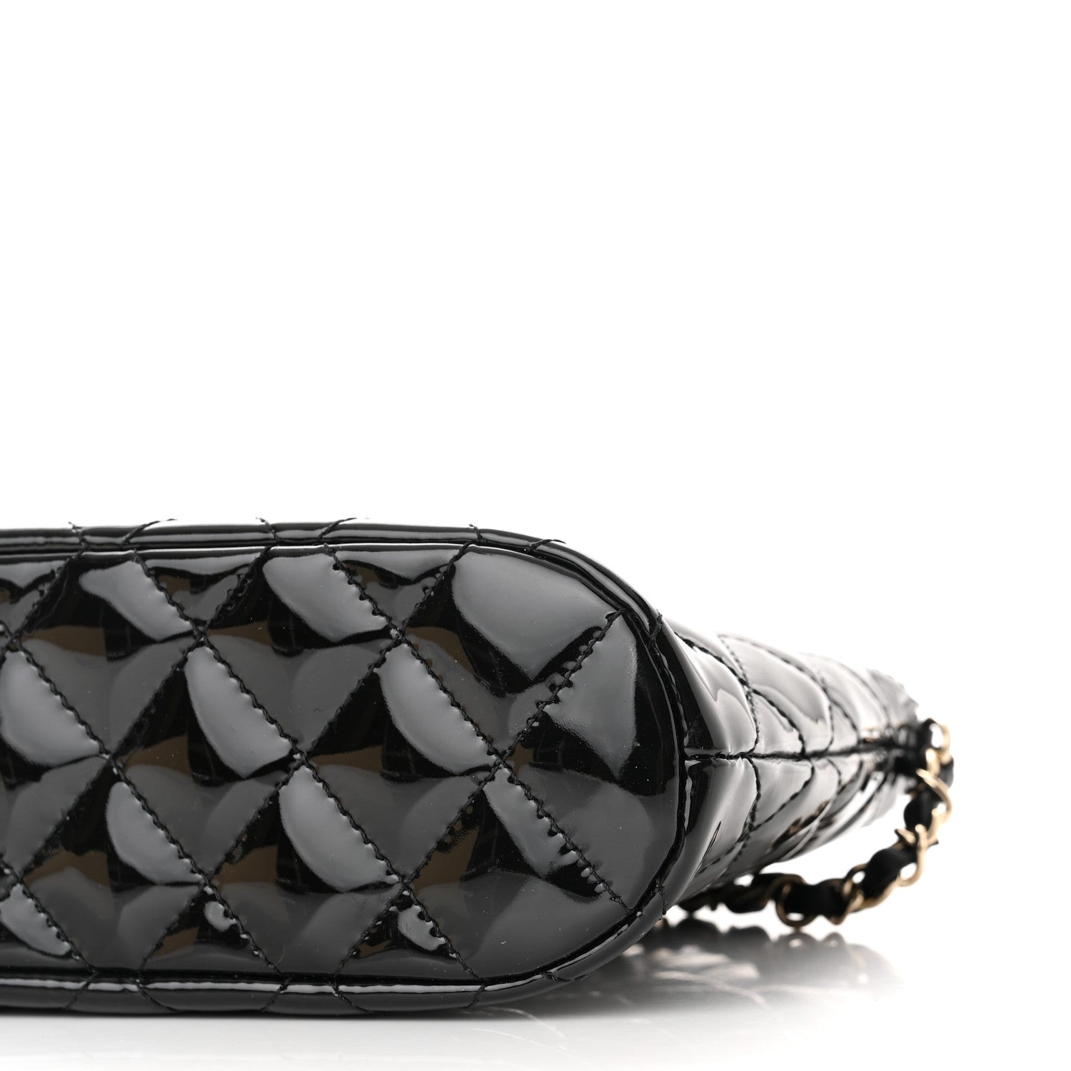 Chanel Patent Quilted Shiny Coco Small Shopping Bag Black 10 of 11