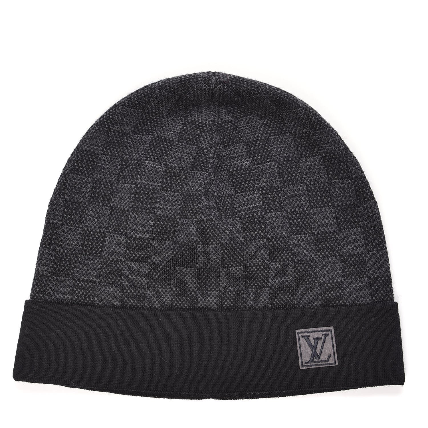 Louis Vuitton Wool Petit Damier Hat NM Graphite 1 of 4