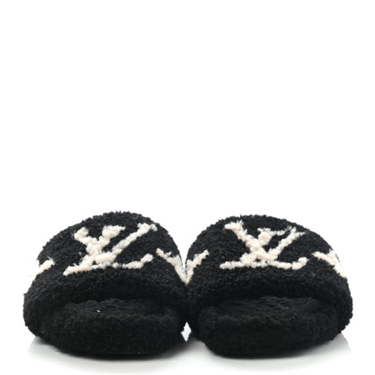 Louis Vuitton Shearling Paseo Flat Comfort Mule 41 Black 2 of 10