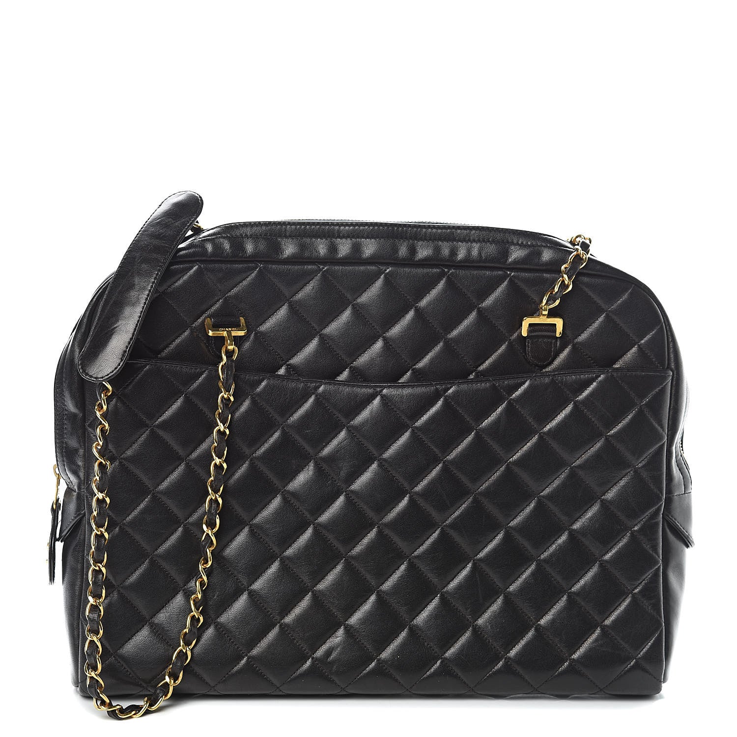 Chanel Lambskin Quilted Shoulder Bag Black 1 of 12