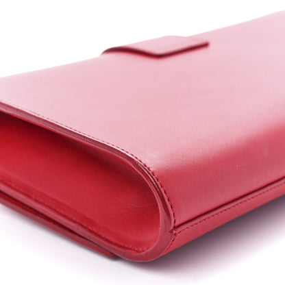 Saint Laurent Calfskin Classic Y Ligne Clutch Red 11 of 12