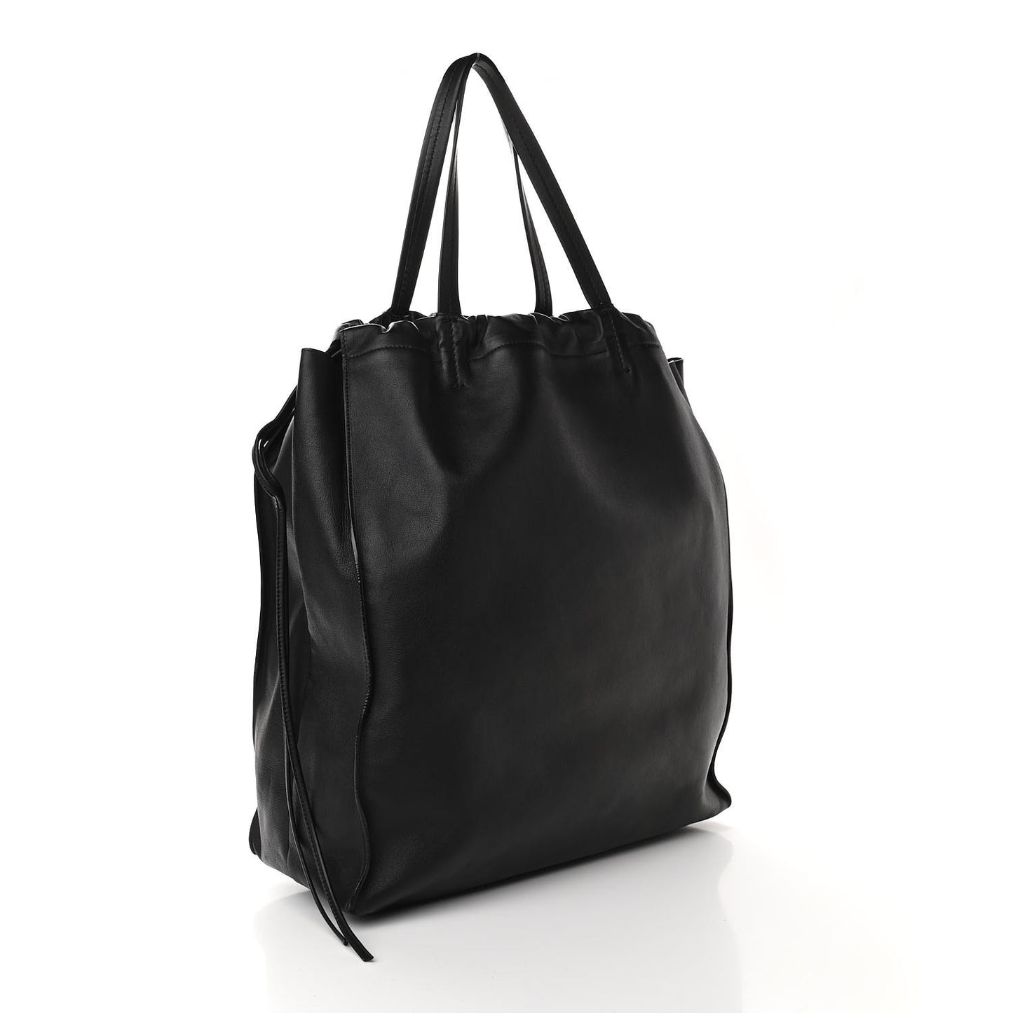 Smooth Calfskin Vertical Coulisse Bag Black