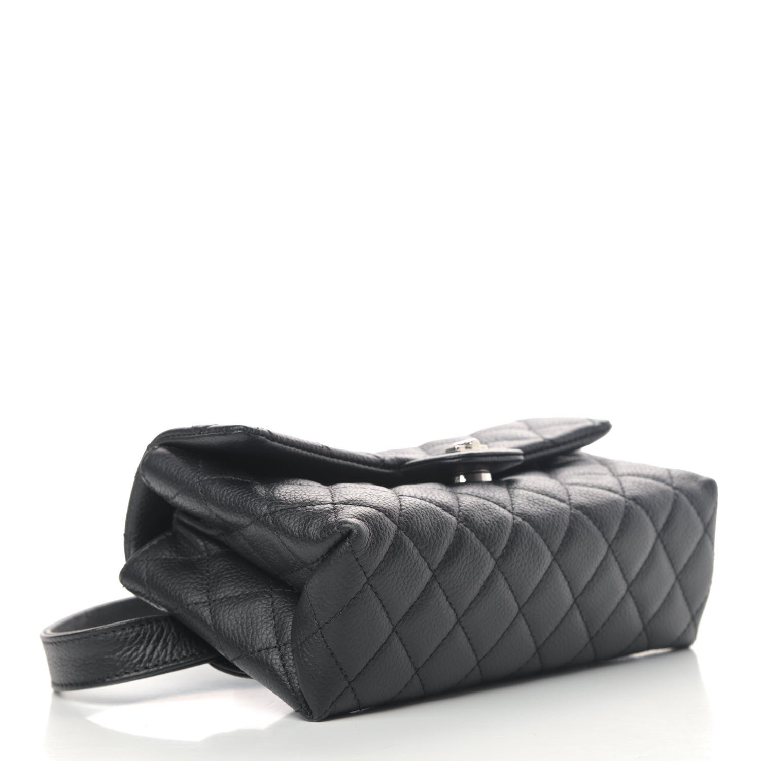 Chanel Grained Calfskin Quilted 2.55 Reissue Flap Belt Bag Clutch Black 3 of 5