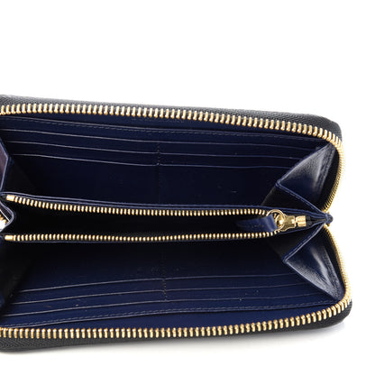Burberry Heritage Grain Zip Around Wallet Blue 5 of 7
