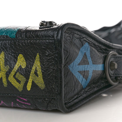 Balenciaga Agneau Arena Graffiti All Over Classic Hardware Mini City Black Multicolor 10 of 10