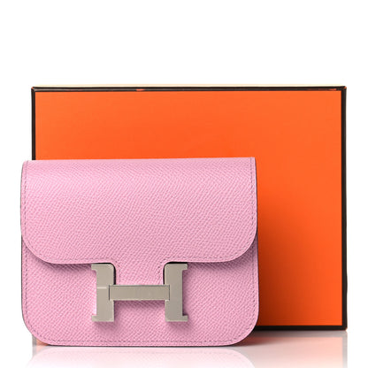 Hermes Epsom Constance Slim Wallet Mauve Sylvestre 9 of 9