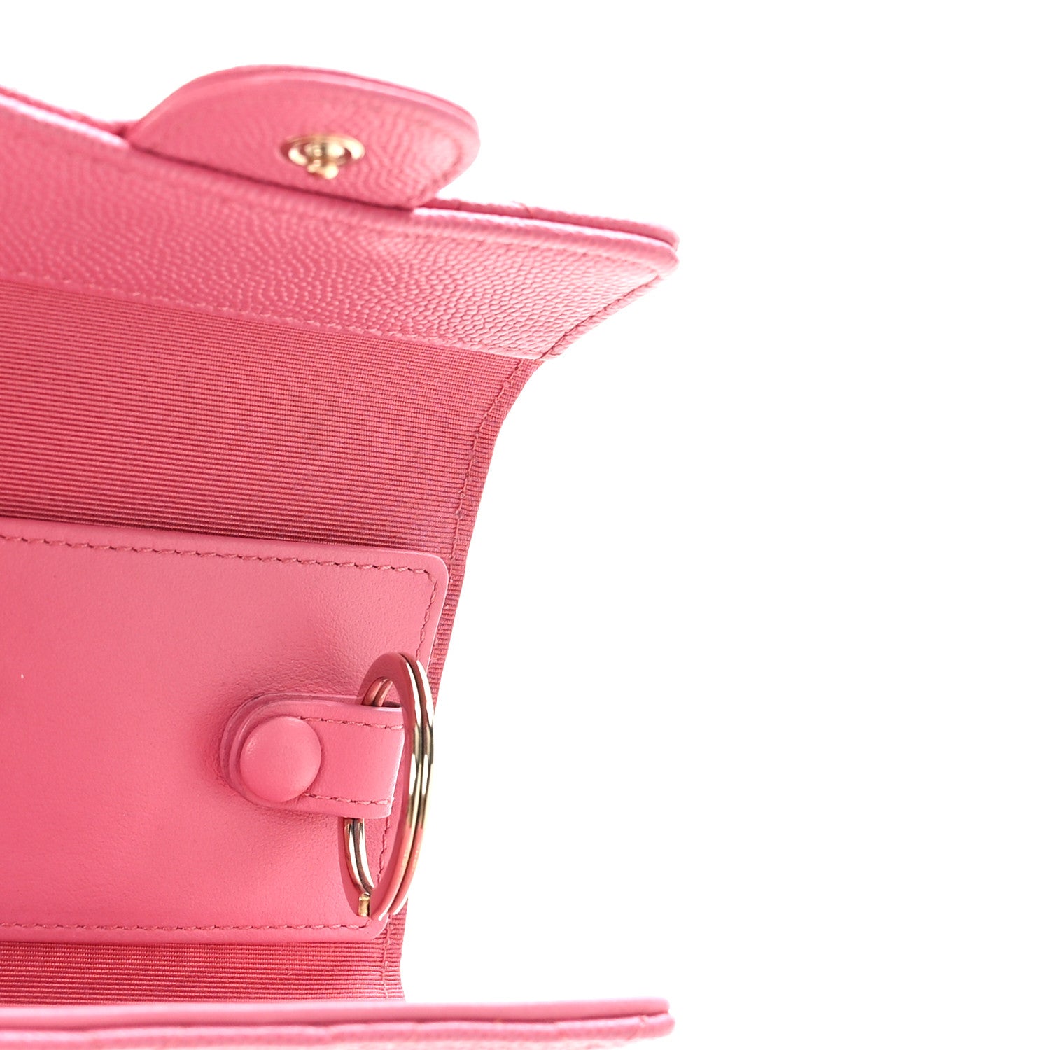 Chanel Caviar Quilted Classic 4 Key Holder Wallet Pink 6 of 10