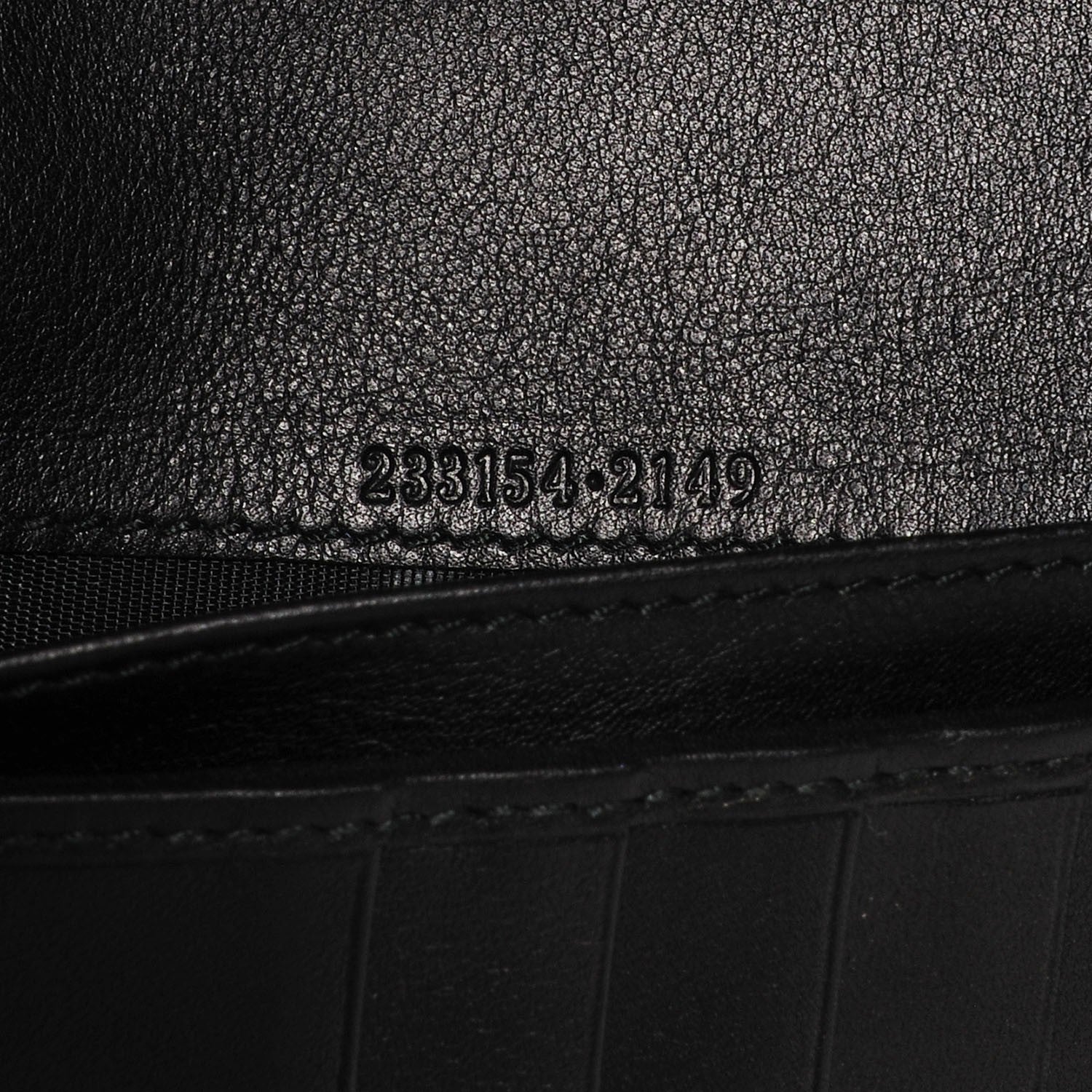 Gucci Guccissima Avel Continental Flap Wallet Black 7 of 8