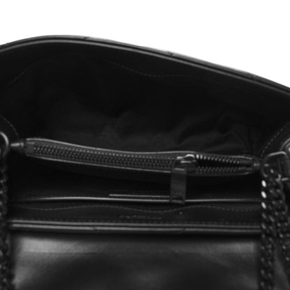 Saint Laurent Calfskin Y Quilted Monogram Monochrome Small Loulou Chain Satchel Black 5 of 13