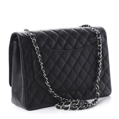 Chanel Caviar Quilted Maxi Double Flap Black 3 of 10