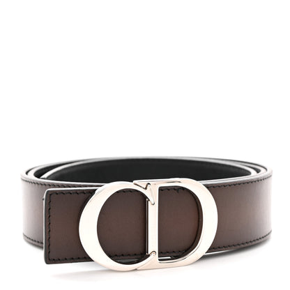 Christian Dior Calfskin CD Belt 100 Brown Black 1 of 7
