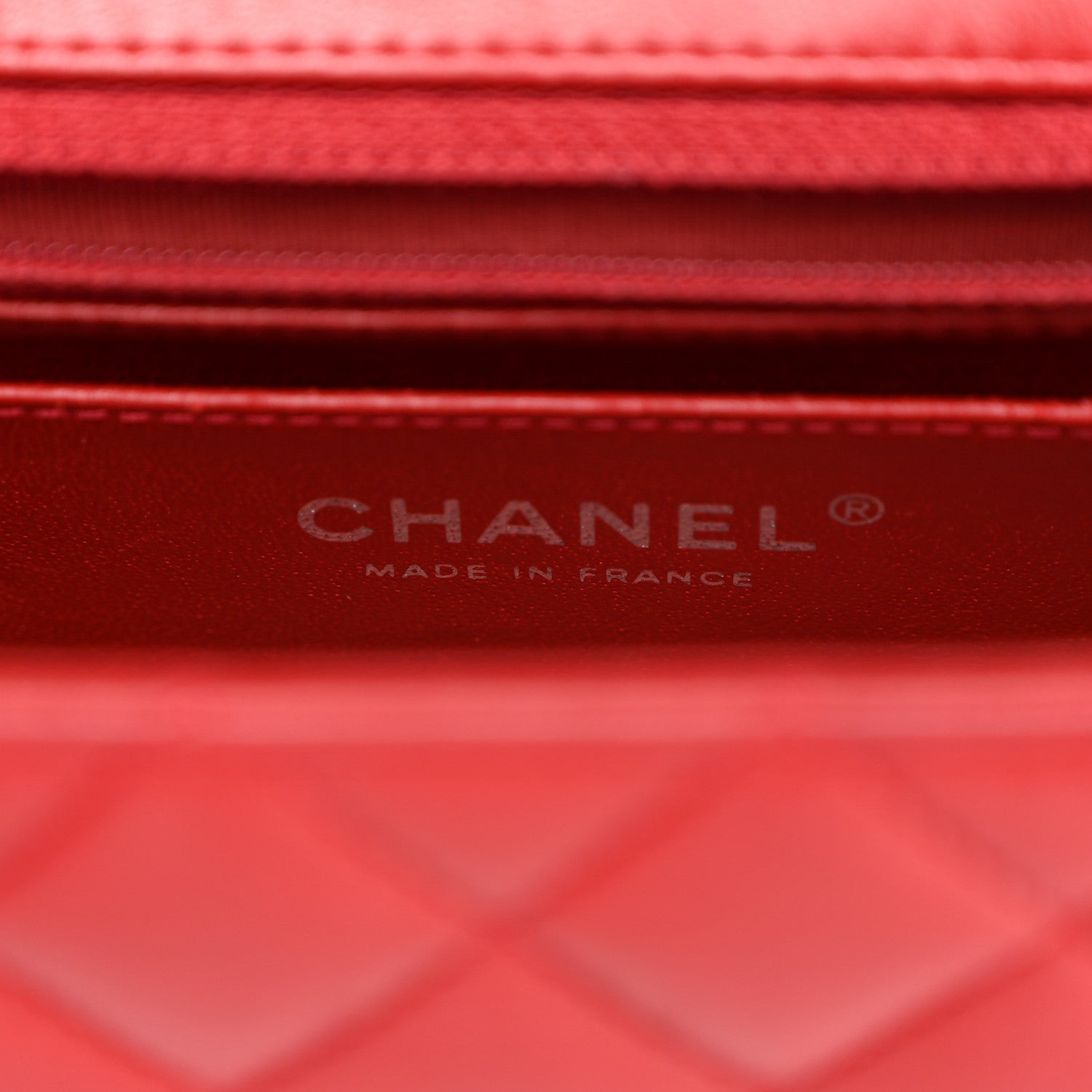Chanel Lambskin Quilted Mini Rectangular Flap Red 6 of 13