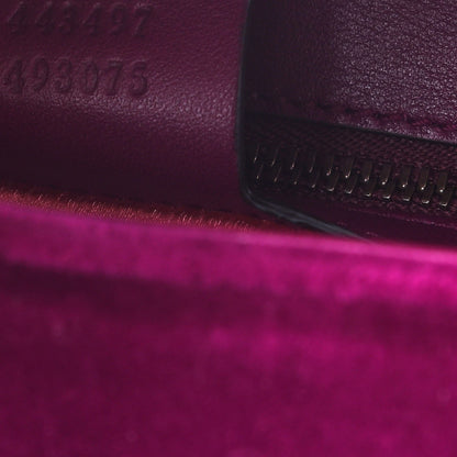 Gucci Velvet Matelasse Small GG Marmont Shoulder Bag Fuchsia Violet Cyclamen 7 of 8