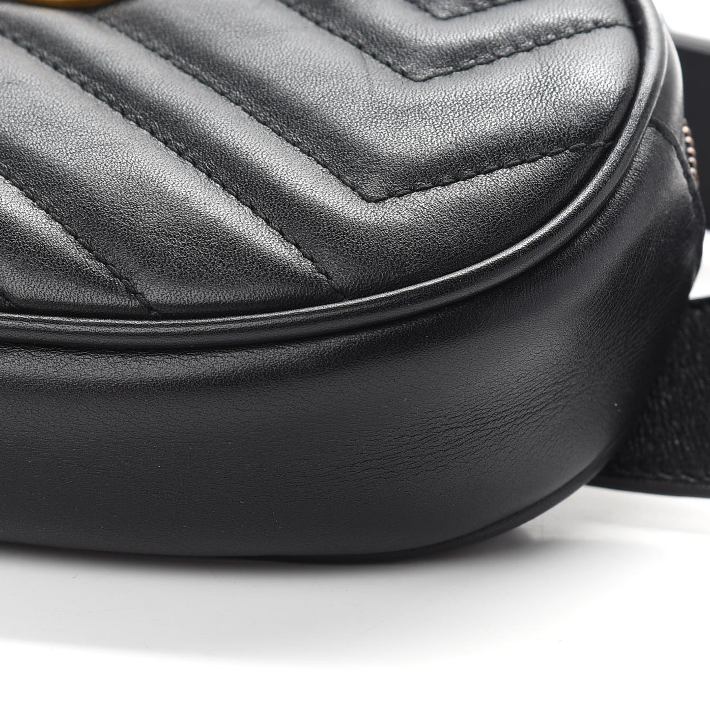 Calfskin Matelasse GG Marmont Belt Bag 75 30 Black