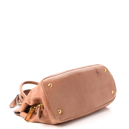 Prada Glace Calf Frame Satchel Cammeo 4 of 11