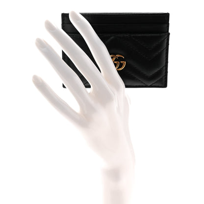 Gucci Calfskin Matelasse GG Marmont Card Holder Black 2 of 6