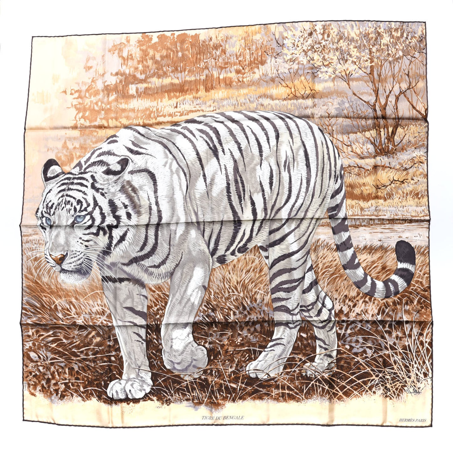 Silk Tigre du Bengale Scarf 90