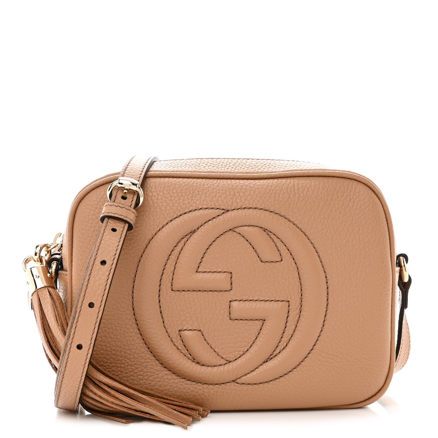 Gucci Pebbled Calfskin Small Soho Disco Bag Camelia 1 of 10