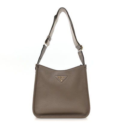 Prada Vitello Daino Hobo Messenger Bag Argilla 1 of 9