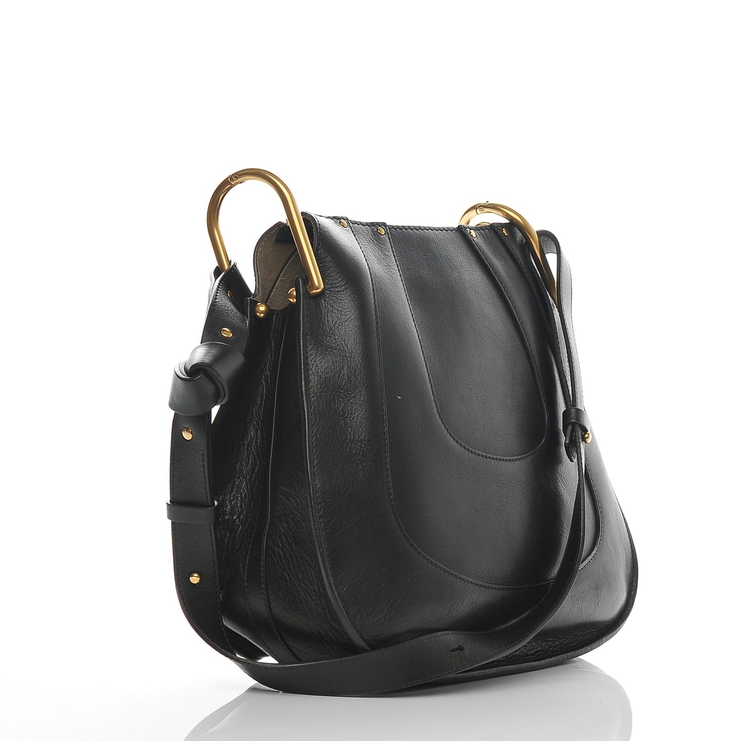 Calfskin Small Hayley Hobo Black