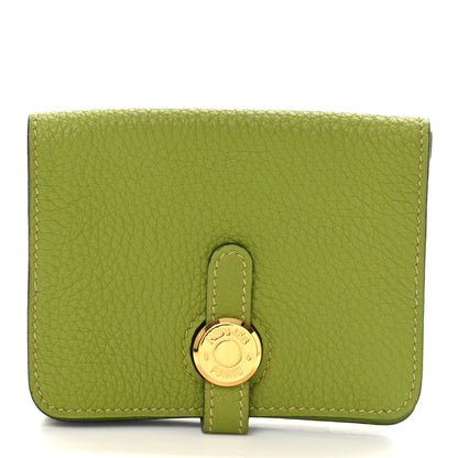 Hermes Togo Dogon Card Case Vert Anis 1 of 7