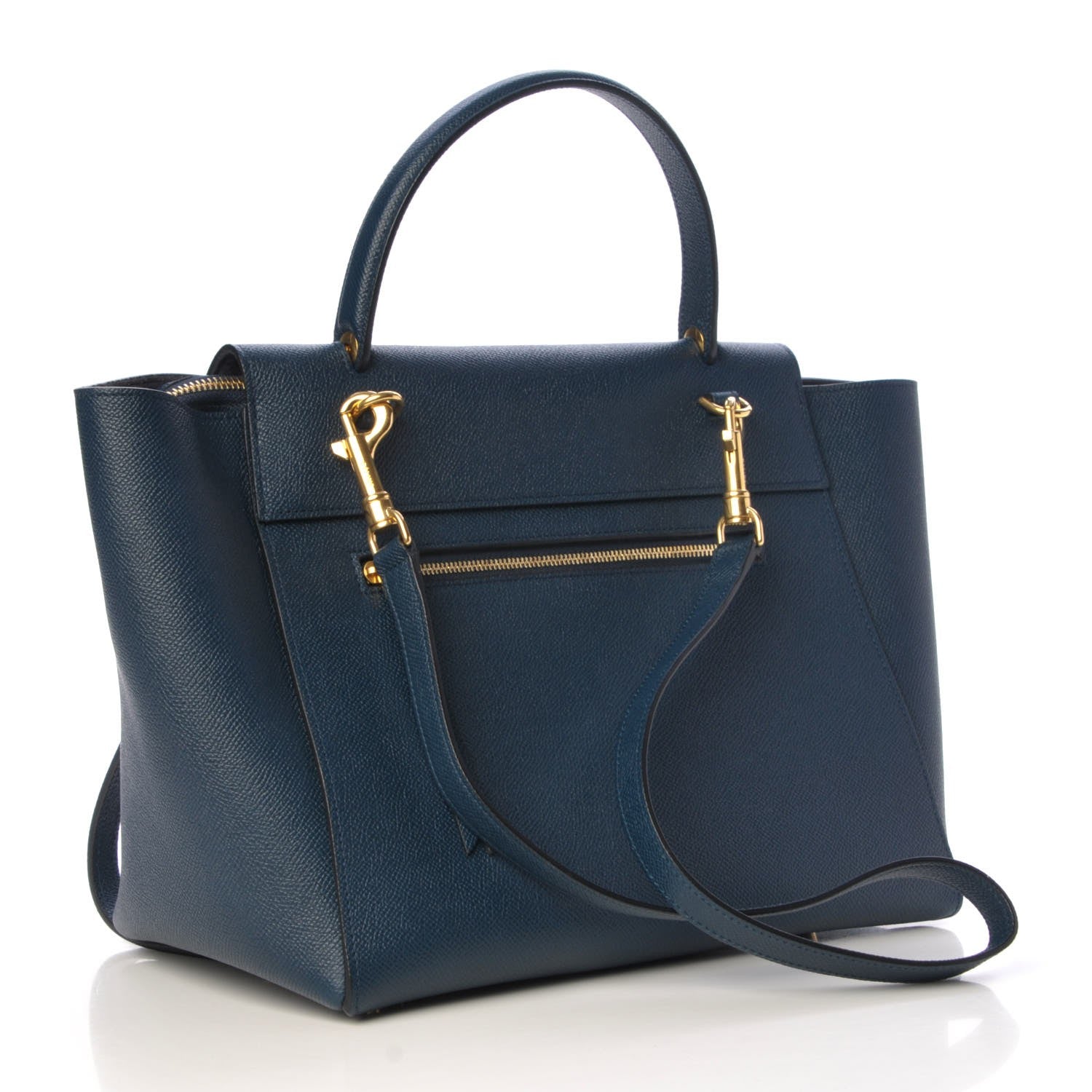 Celine Grained Calfskin Mini Belt Bag Deepsea 2 of 7