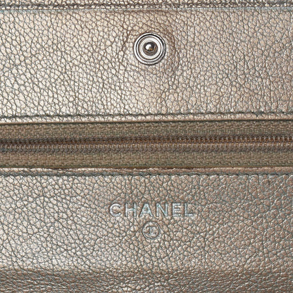 Chanel Metallic Goatskin Wallet On Chain WOC Gold 6 of 21