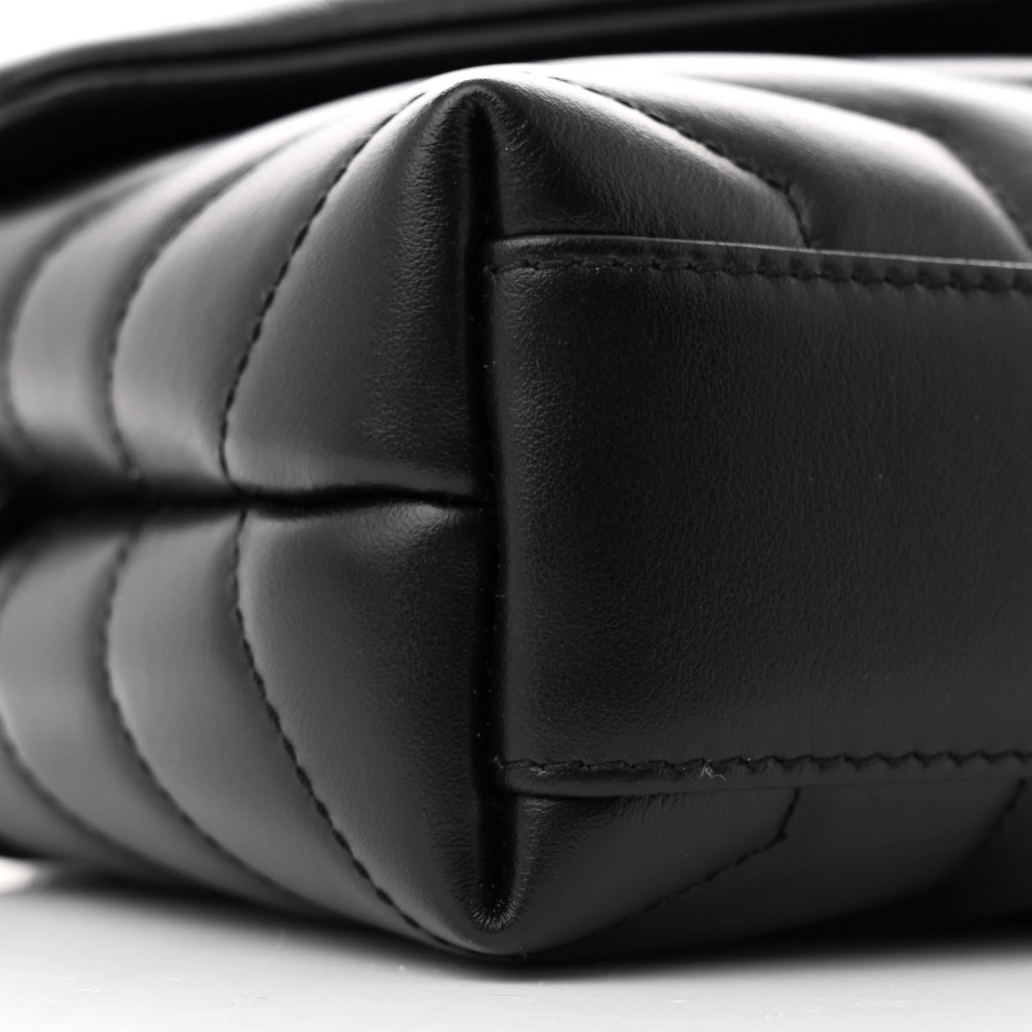 Saint Laurent Calfskin Y Quilted Monogram Monochrome Toy Loulou Crossbody Bag Black 10 of 11
