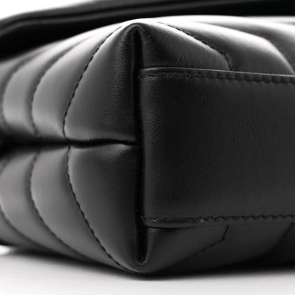 Saint Laurent Calfskin Y Quilted Monogram Monochrome Toy Loulou Crossbody Bag Black 10 of 11