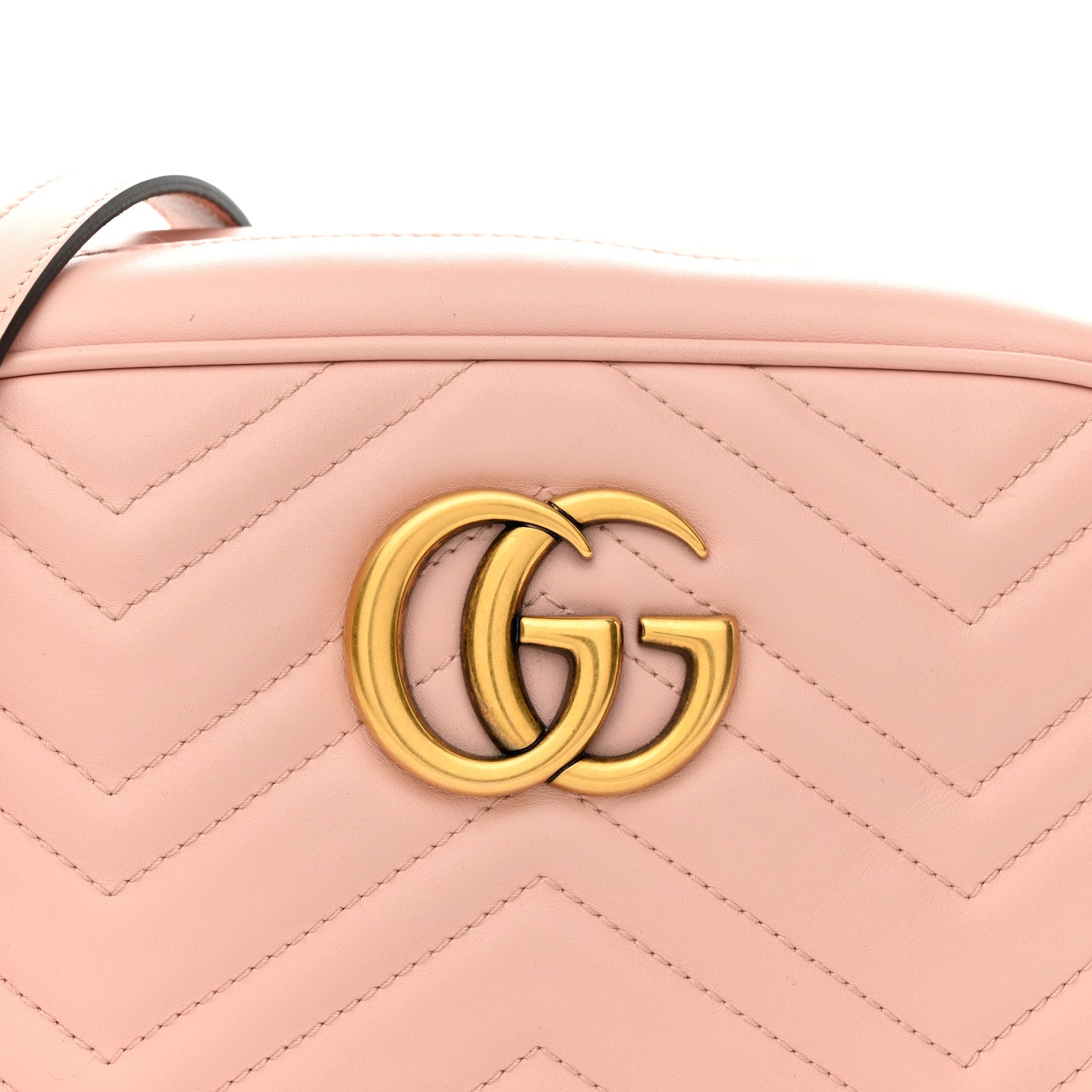 Gucci Calfskin Matelasse Small GG Marmont Chain Shoulder Bag Perfect Pink 8 of 14