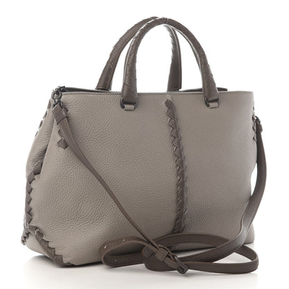 Bottega Veneta Cervo Deerskin Braided Tote Dark Cement New Steel 3 of 9