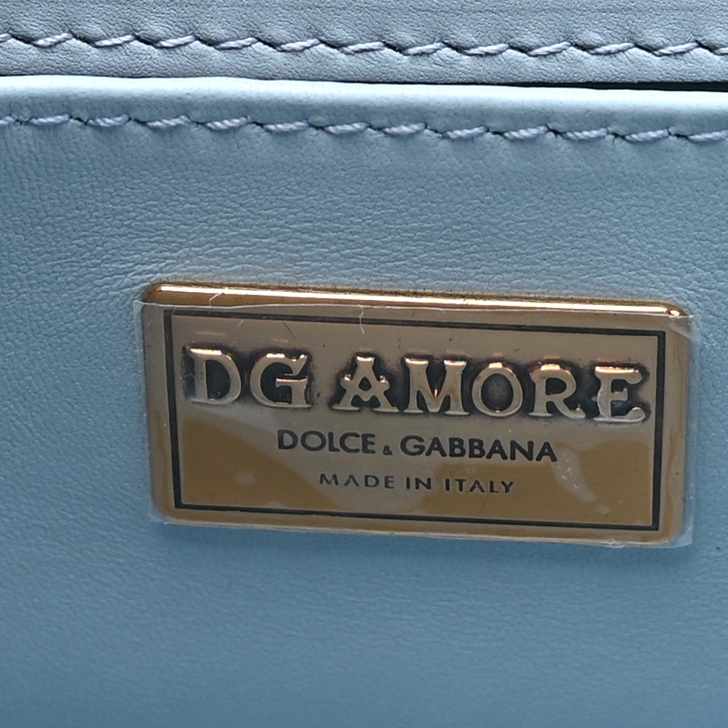Dolce & Gabbana Smooth Calfskin Small DG Amore Envelope Bag Cielo 6 of 10