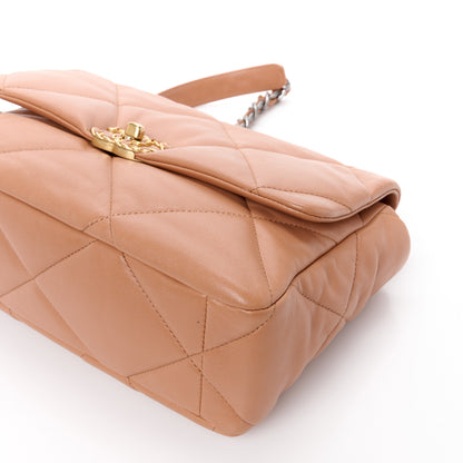 Chanel Lambskin Quilted Large Chanel 19 Flap Brown 11 of 12