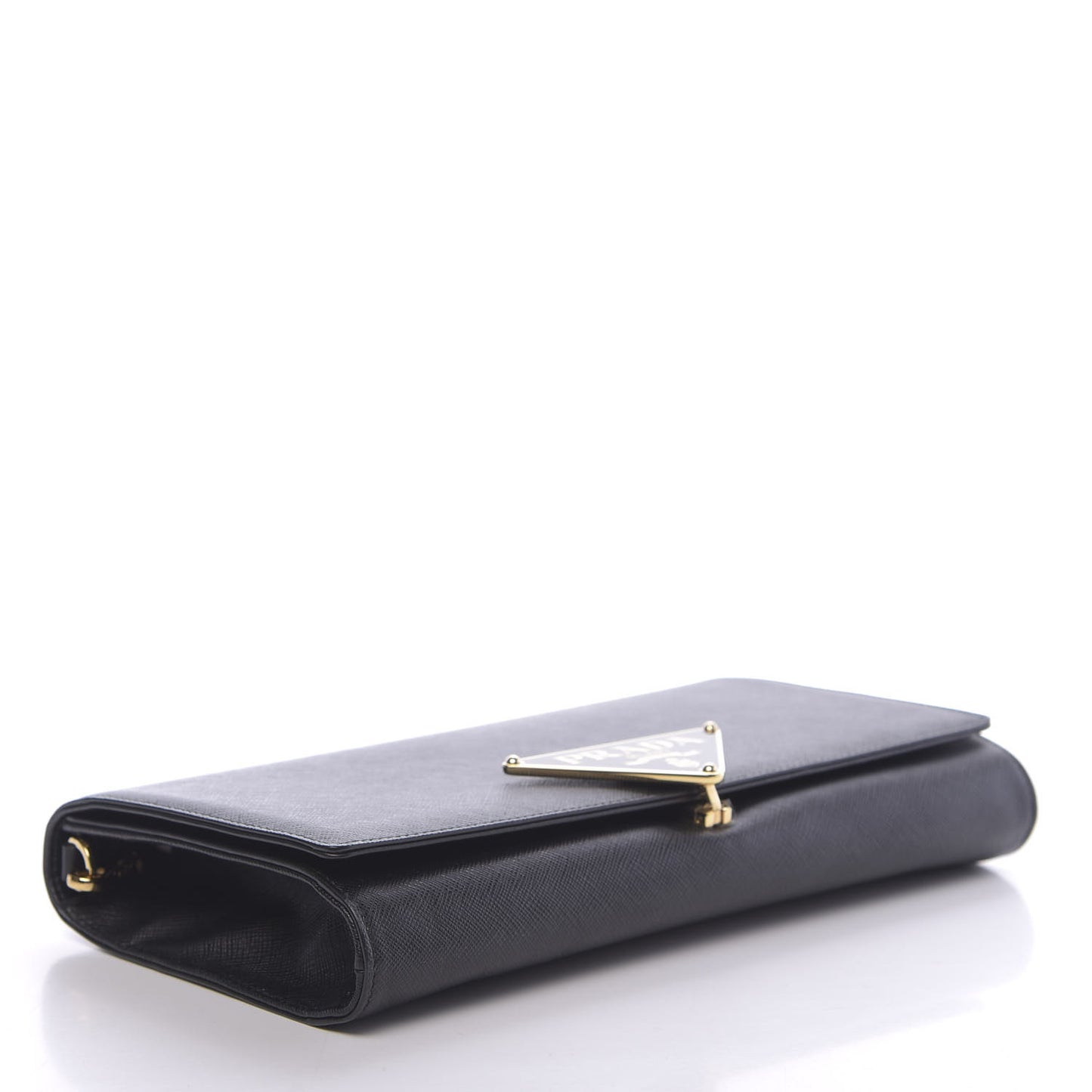 Saffiano Chain Wallet Black