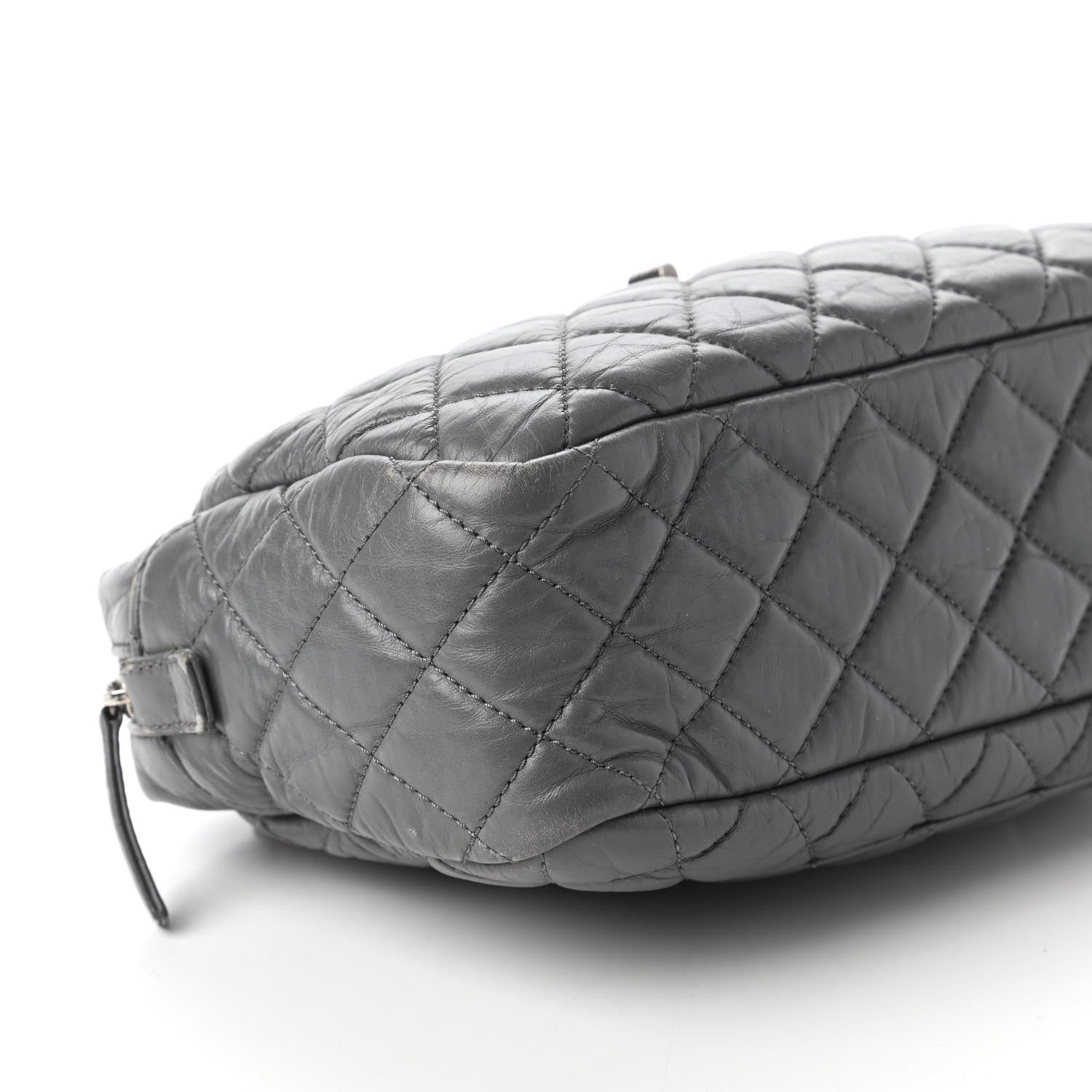 Chanel Aged Calfskin Quilted Medium Reissue Camera Case Grey 6 of 10