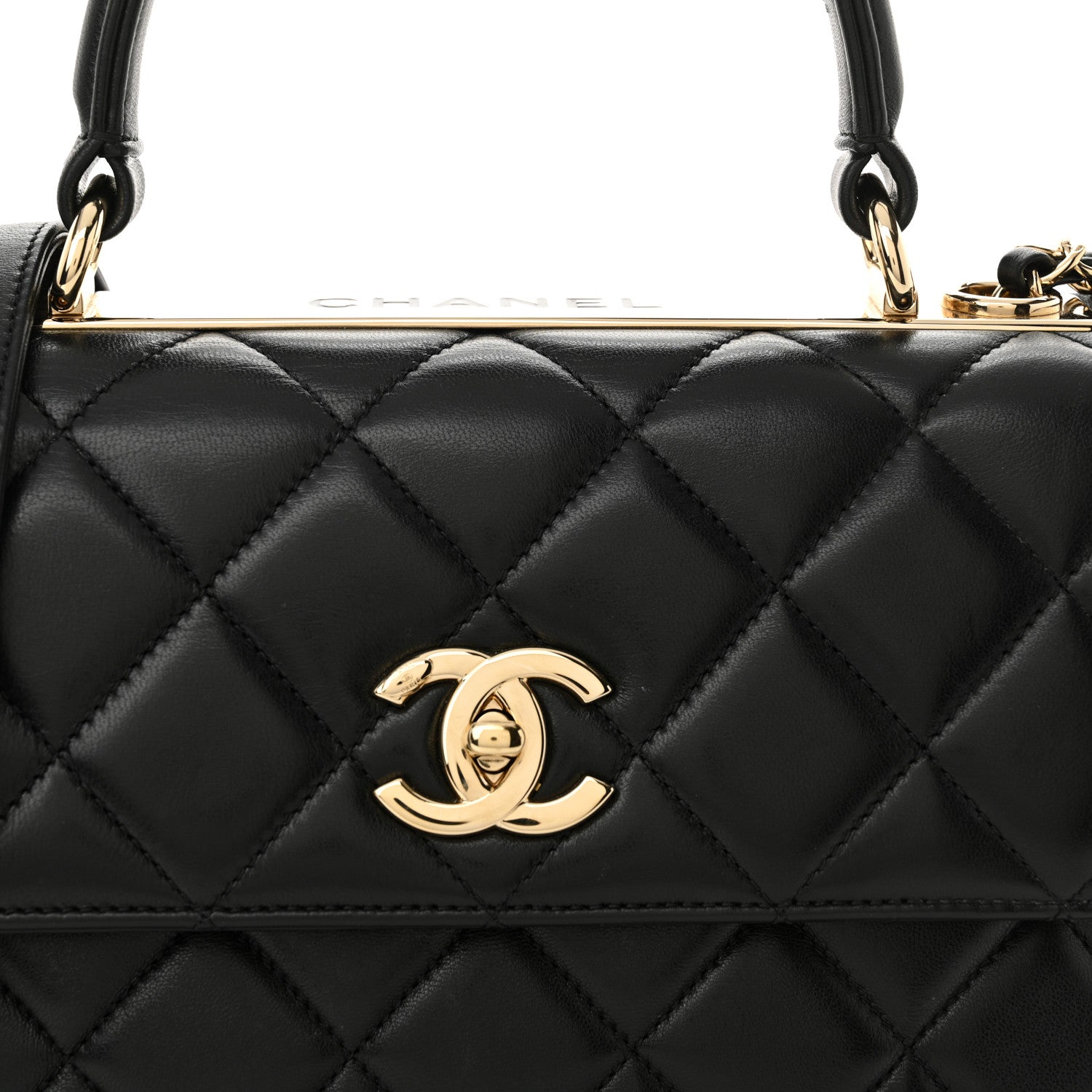 Chanel Lambskin Quilted Small Trendy CC Dual Handle Flap Bag Black 8 of 12