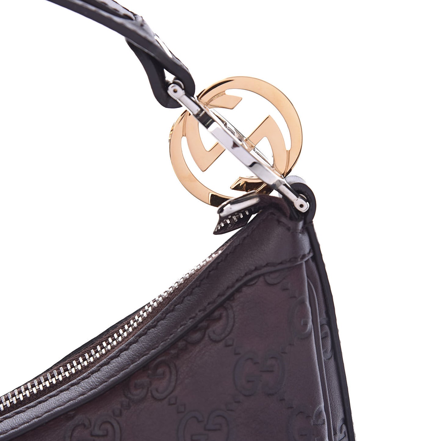 Guccissima Medium GG Twins Hobo Dark Brown