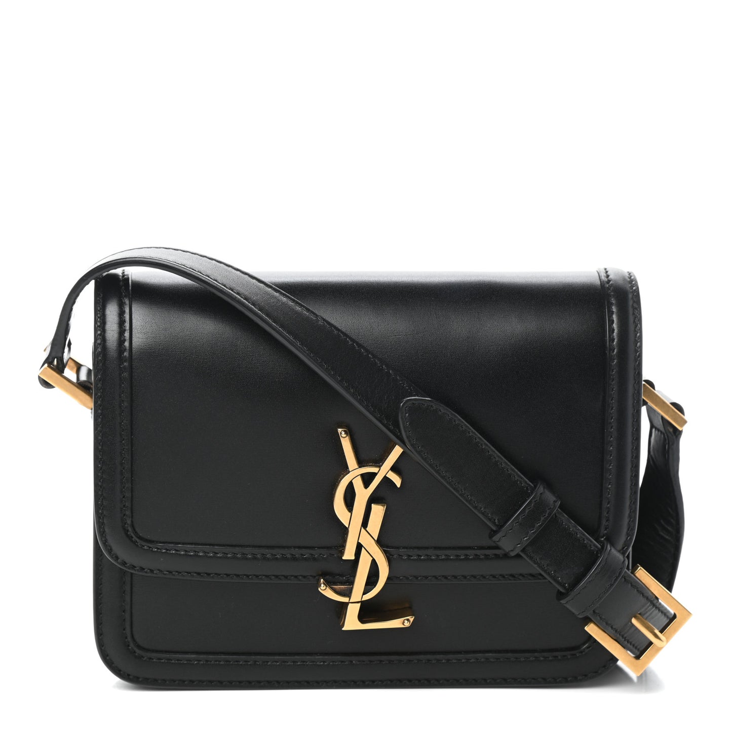 Smooth Calfskin Small Solferino Satchel Black