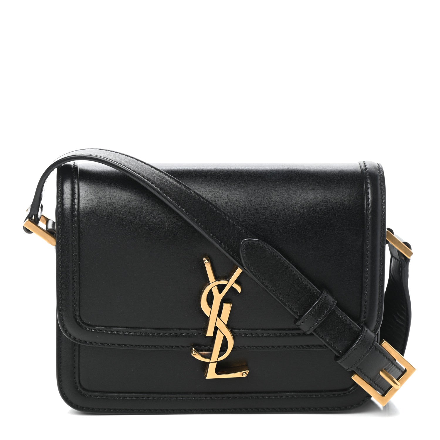 Saint Laurent Smooth Calfskin Small Solferino Satchel Black 1 of 9