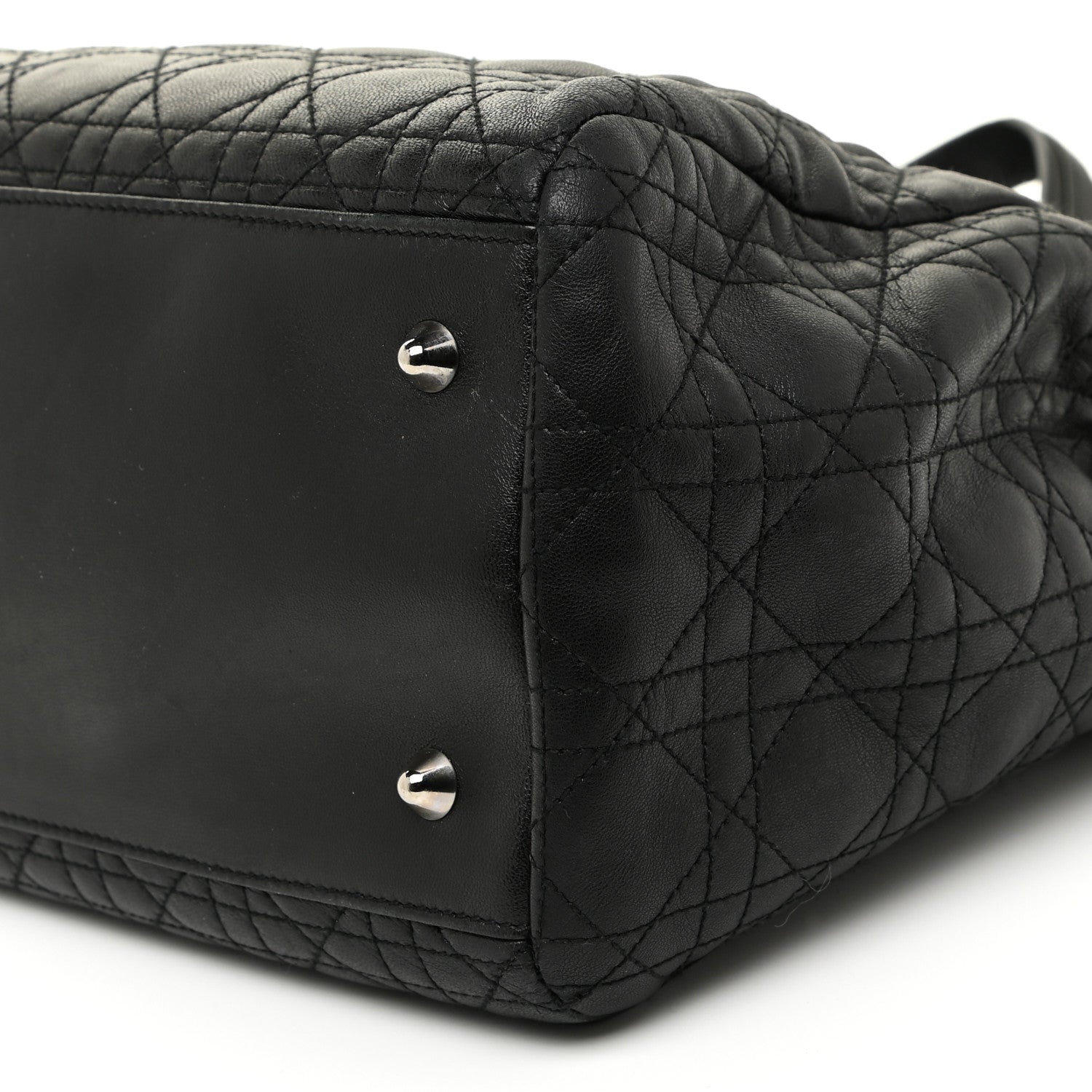 Christian Dior Lambskin Cannage Large Dior Soft Shopping Tote Black 10 of 22