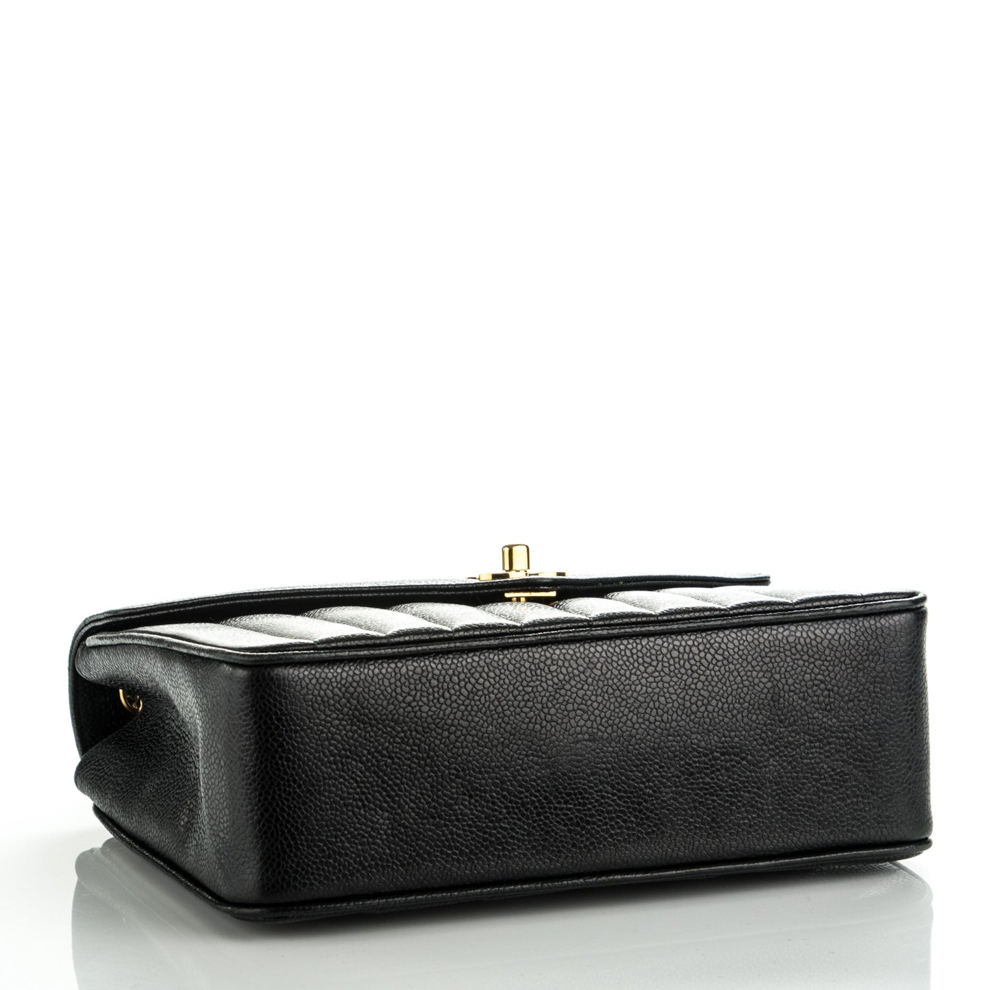 Caviar Quilted Small Single Flap Black