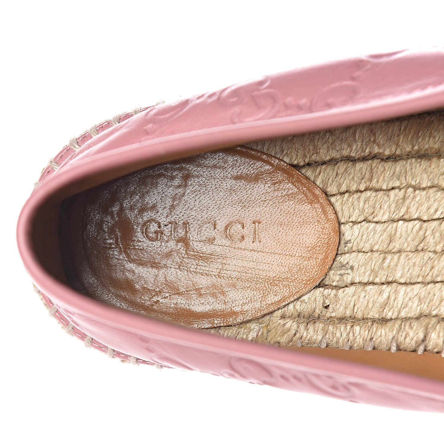 Gucci Guccissima Signature Espadrilles 38 Rose Baby Candy 9 of 13